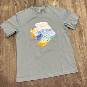 NWOT Converse Star Chevron Ocean T-Shirt Crewneck Short Sleeve Gray Size Small